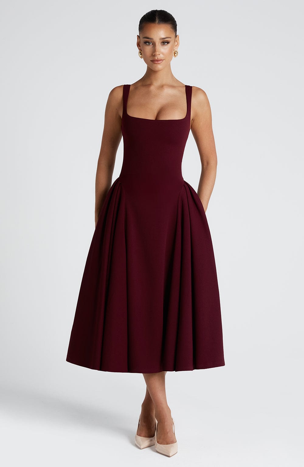 Betty Midi Jurk - Cherry