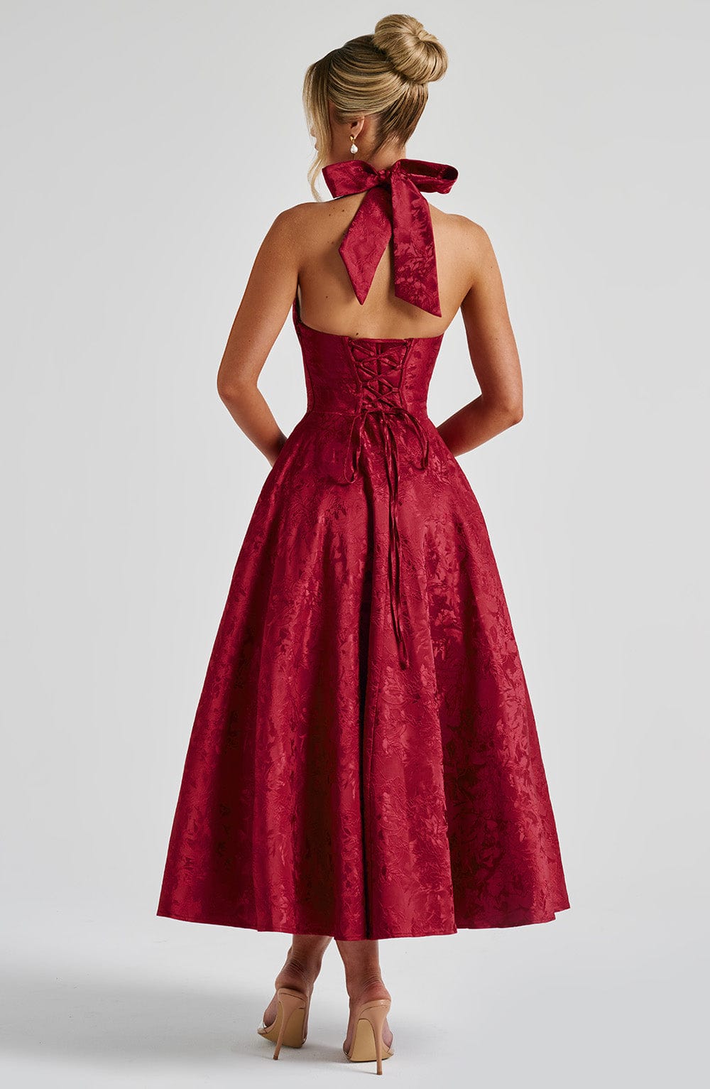 Effie Midi Jurk - Rood
