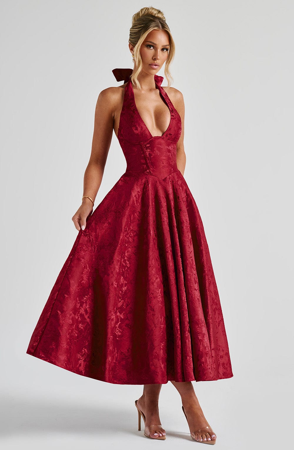 Effie Midi Jurk - Rood