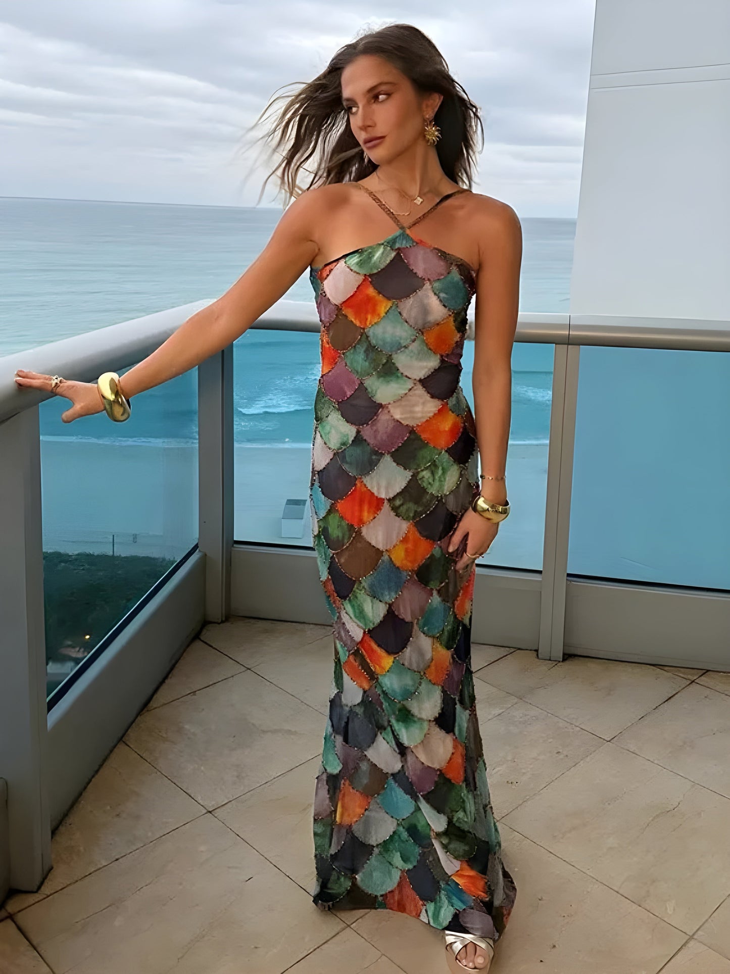 Halter Mermaid - Maxi Jurk