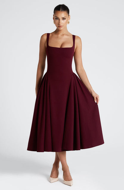 Betty Midi Jurk - Cherry