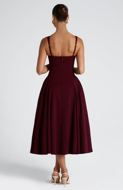 Betty Midi Jurk - Cherry