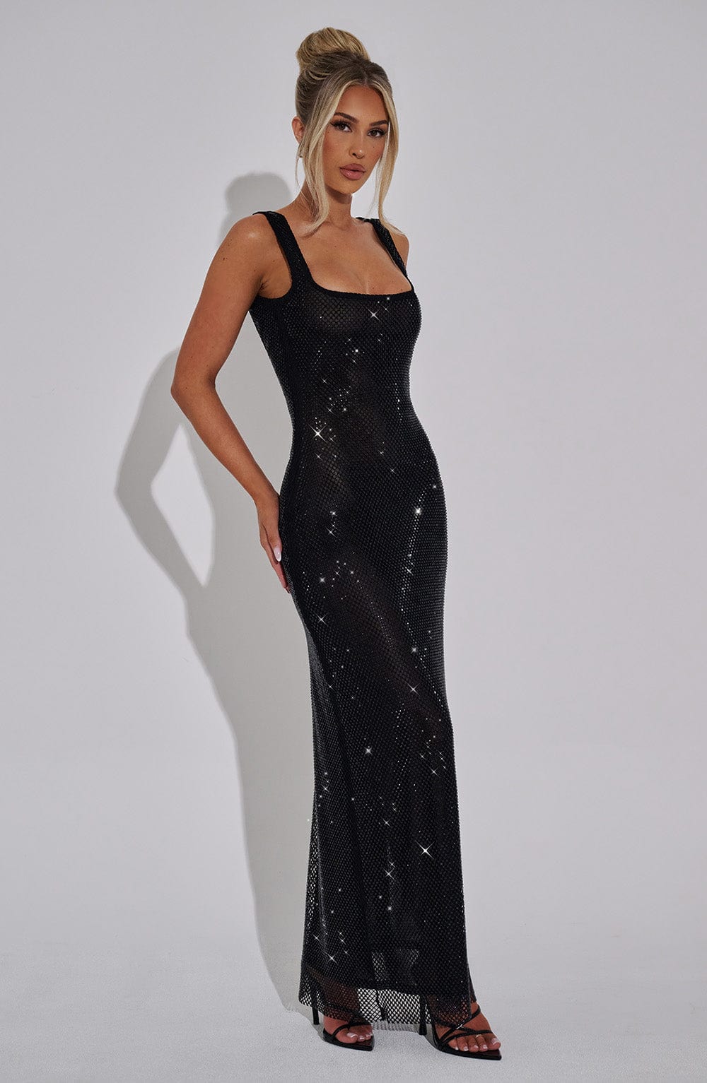 Vivienne – Elegante maxi glitter jurk
