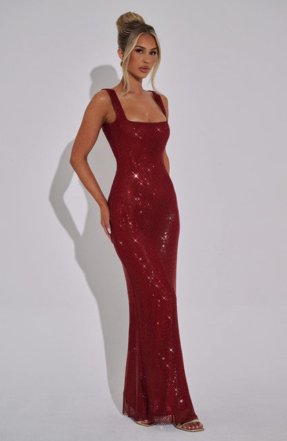Vivienne – Elegante maxi glitter jurk