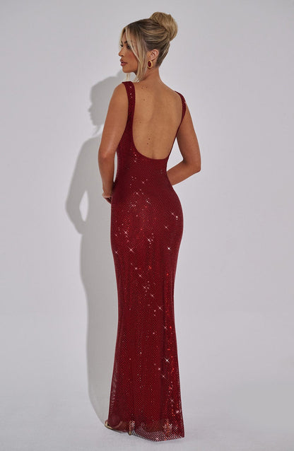 Vivienne – Elegante maxi glitter jurk
